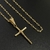 Kit Corrente Elo Longo 1,5mm + Pingente Cruz Palito Amarrado