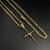 Kit Corrente Cadeado 3mm e Pingente Cruz Palito Amarrada