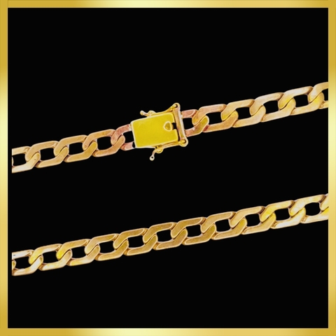 Corrente Grumet banhada a ouro com garantia