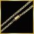 Corrente piastrine banhada a ouro