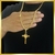 Pingente cruz banhado a ouro