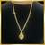 Corrente com pingente banhado a ouro
