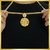 Corrente com pingente banhado a ouro 