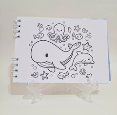 Caderno divertido | fundo do mar | cartonagem | 10 unidades - (cópia) - Arteria Delavy