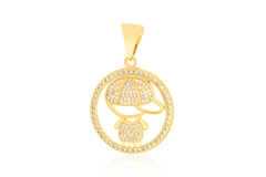 Pingente Menino ouro cravejado - comprar online