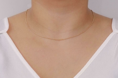 Gargantilha 40cm c/extensor de 5cm Banho de Ouro 18k na internet