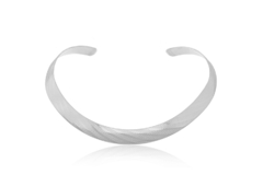 Gargantilha 10MM texturizada prata - comprar online