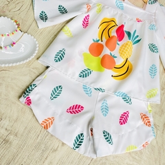 Conjunto Frutas Branco na internet