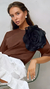T- Shirt Flor - Marrom - comprar online
