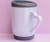 Caneca Alça Coração com Tampa e Base de Silicone - SintoniArt
