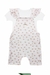 Conjunto Mini Bear Jardineira Estampa de Laços + Bata Branca (P/M/G)