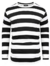 Camiseta Catavento Masc Manga Longa Listrada Preto/Branco (4ao10)