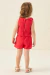 Conjunto Petit Cherie Tricoline Blusa com Laço e Short com Babado - Vermelho Tamanho (1ao8) - comprar online