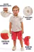 Conjunto Vigat Masculino Bermuda Cargo Vermelha com Camisa Tamanho (1ao8) - comprar online
