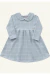 Vestido Fakini Infantil Manga Longa Xadrez Cinza (4ao10) - comprar online