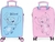 MALA VIAGEM INFANTIL STITCH/ANGEL AZUL-ROSA