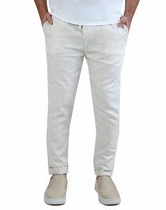 CALÇA DE LINHO CASUAL AREIA