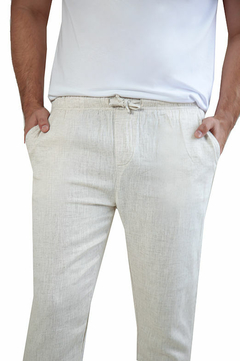 CALÇA DE LINHO CASUAL AREIA - comprar online