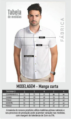 CAMISA MANGA CURTA REGULAR VISCOSE AMAZON AZUL CLARO/AZUL - comprar online