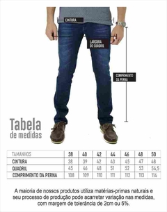 CALÇA JEANS SLIM MEGAFLEX COM ELASTANO GARCEZ PUÍDA AZUL - L.O.N.S