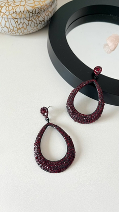 Brinco strass vermelho