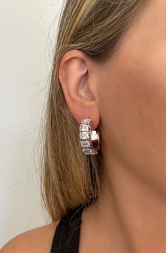 Brinco argola strass - comprar online
