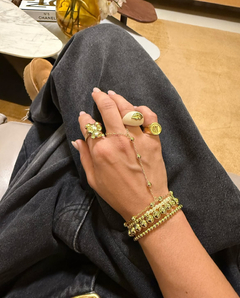 Hand palm pulseira esferinhas