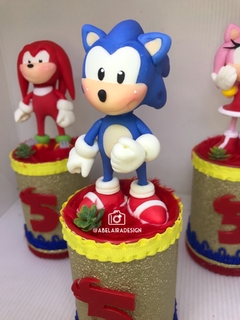 Cofre decorado com biscuit do tema Sonic - comprar online