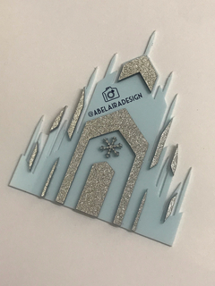Castelo do frozen em acrílico duplo