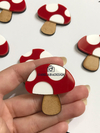 Aplique em acrílico duplo do cogumelo