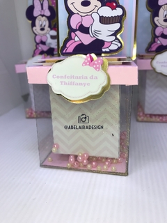 Caixa Mini cenário do tema Confeitaria da Minnie - Abelaira design
