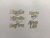 Aplique em acrílico de Nome