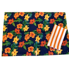 Jogo americano dupla face floral - comprar online