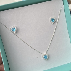 Conjunto Cravejado Azul Claro