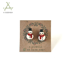 Aretes Snowman
