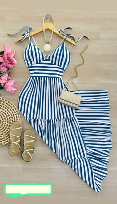 Vestido Longo Listrado - comprar online