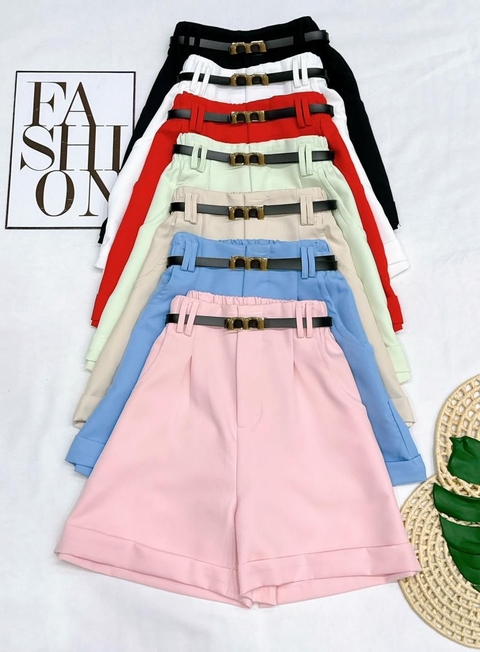 Short Alfaiataria com cinto