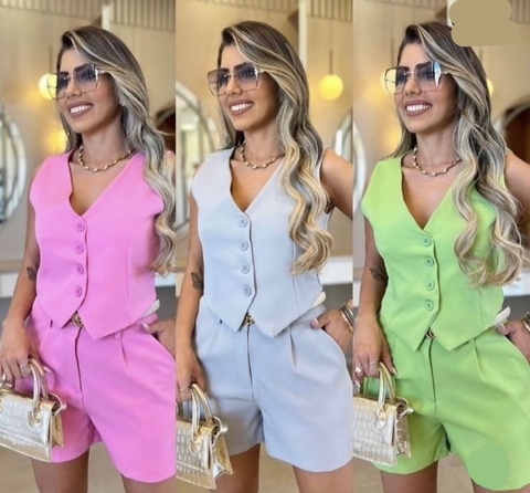 CONJUNTO SOCIAL COLETE + SHORT - comprar online