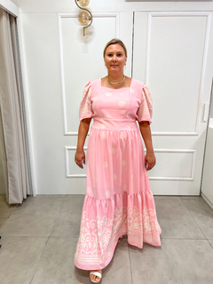 Vestido Longo com decote quadrado - comprar online