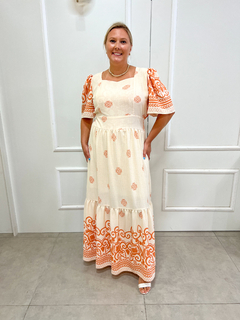 Vestido Longo com decote quadrado - comprar online