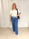 Calça Wide Leg com elastano - comprar online