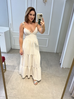 Vestido Longo Listrado na internet