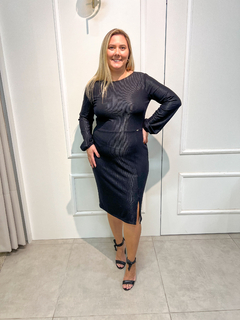 VESTIDO EM CANELADO LUMINOUS 5185 na internet