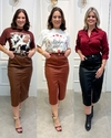 Saia Midi Resinada - Peça com Elastano - Conforto sem perder o Estilo - comprar online