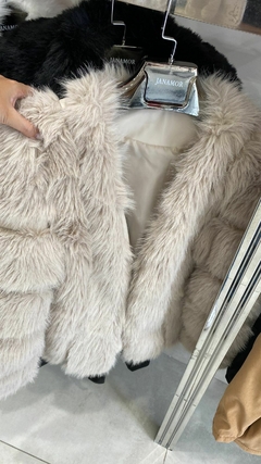 Casaco de pelos glamuroso - loja online