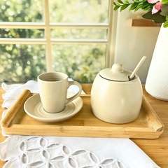 Xicara Café Cerâmica Sarah Huakraft 4 Pçs Bege 130ml na internet