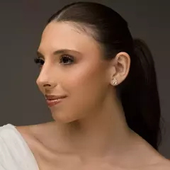 Brinco Cravejado Com Zircônias Banhado A Ouro 18k Para Festa Noivas Casamentos E Madrinhas - Farinni Joias