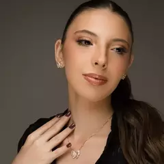 Kit Presente Feminino Borboletas Colar + Brincos Cravejados Banhados A Ouro 18k - Farinni - loja online