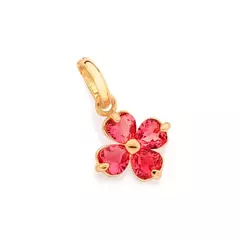 Conjunto Brincos E Colar Rommanel Rosa Flor Lindo Delicado - Farinni Joias