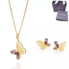 Kit Presente Feminino Rommanel Colar + Pingente + Brincos E Estojo - comprar online
